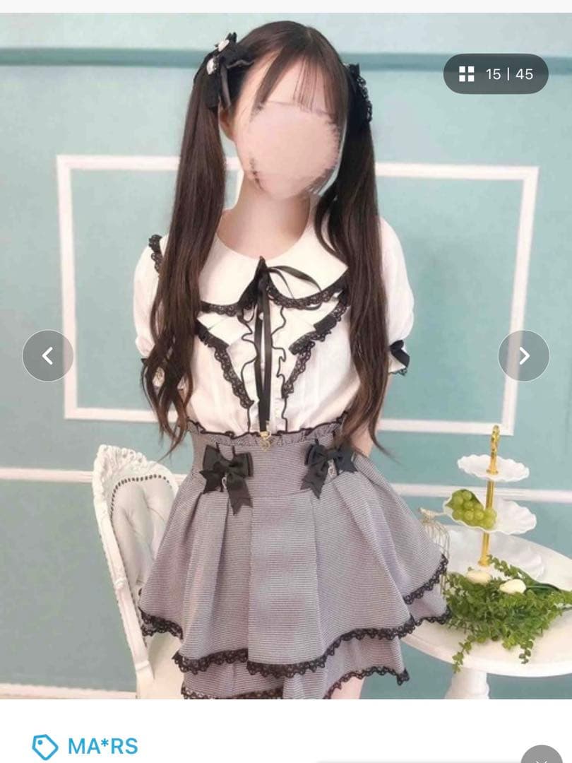 MARS もえにゃコラボ 2弾フリルリボンスカパン（スカート）