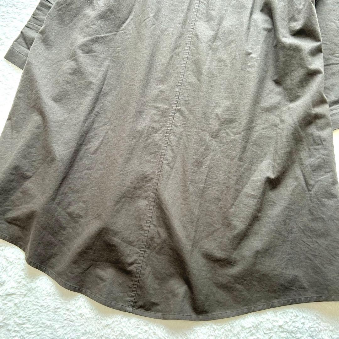 【美品】Y’s ワイズ　異素材　ウール モヘアワンピース　変形　カーキ