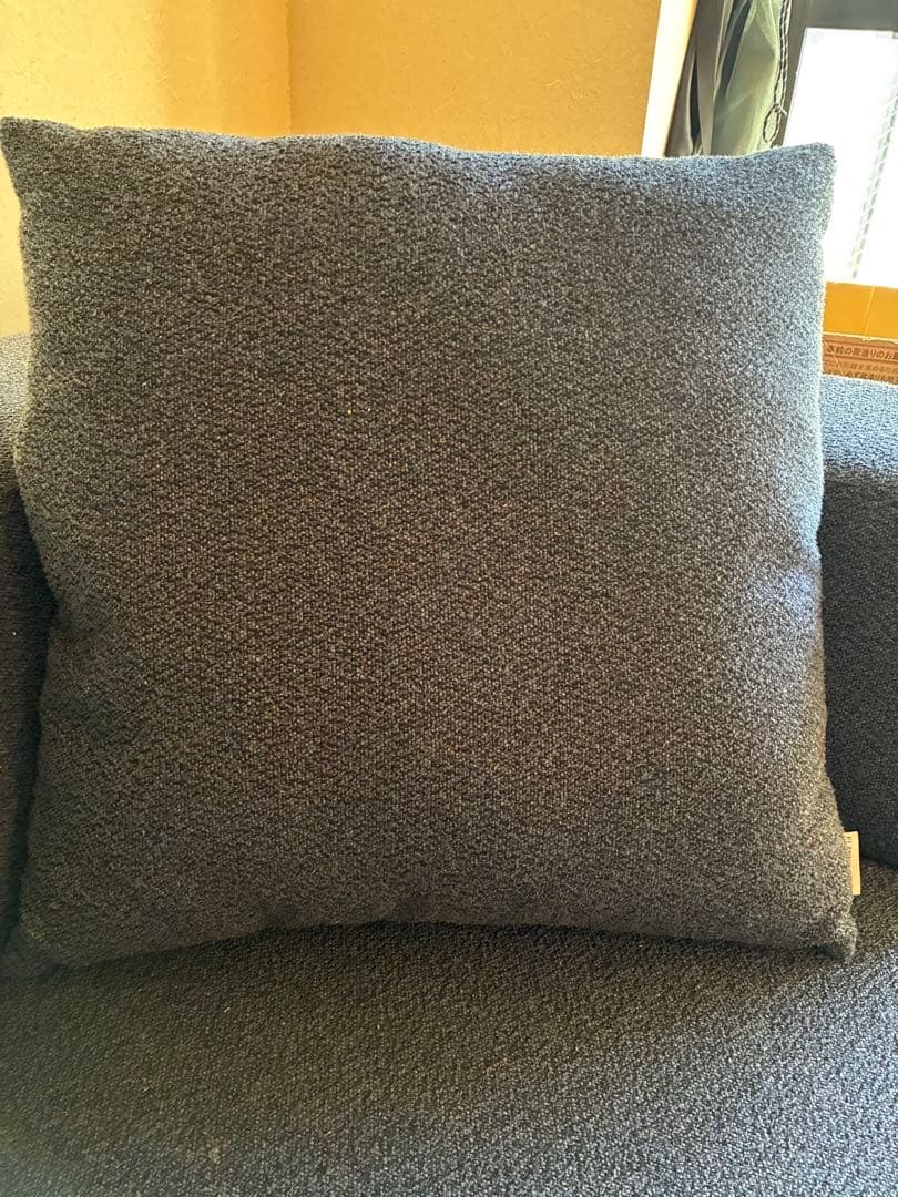 フランネルソファ　2人がけ　ネイビー（ツイード生地）