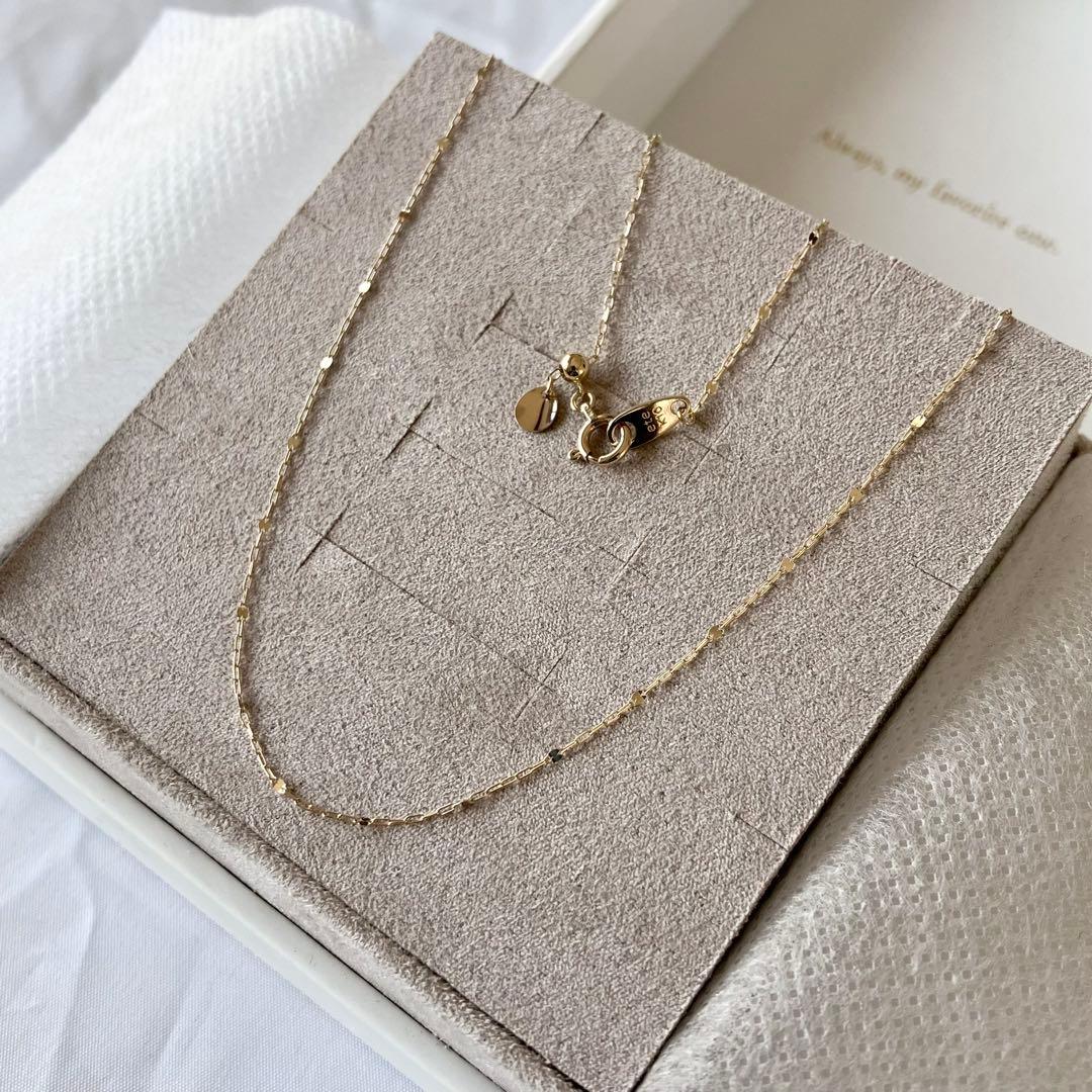 新品未使用 ete エテ K10YGペタルチェーンネックレス イエローゴールド