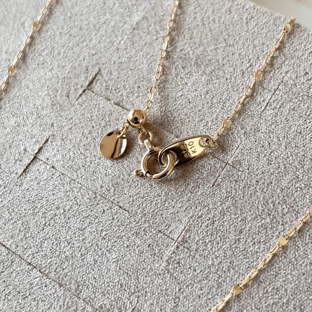 新品未使用 ete エテ K10YGペタルチェーンネックレス イエローゴールド