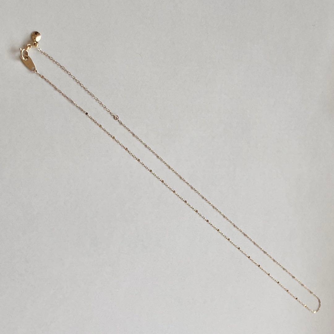 新品未使用 ete エテ K10YGペタルチェーンネックレス イエローゴールド