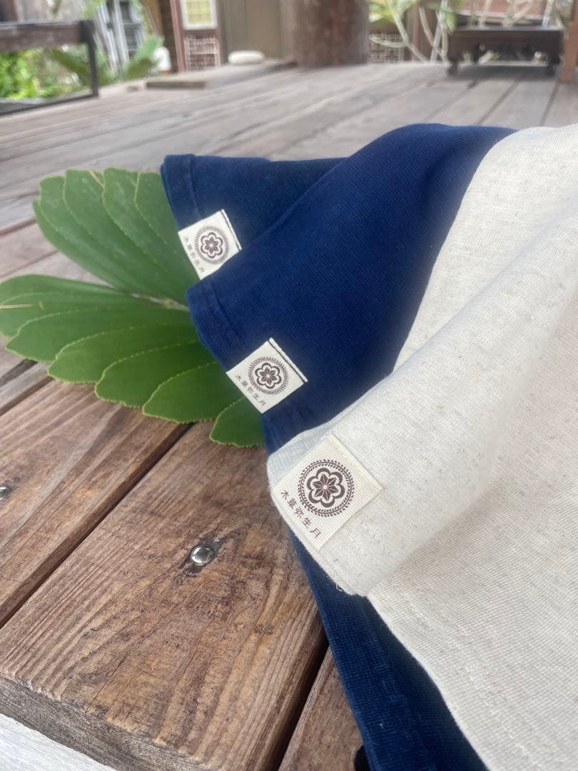 【専用出品】ヘンプコットン　カップイン キャミソール　S【藍染】【生成り】