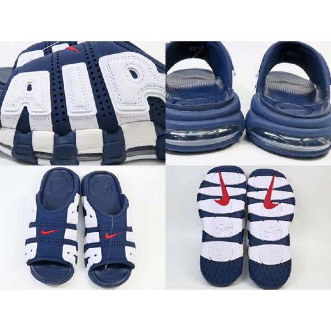新品MORE UPTEMPO SLIDE モアテンサンダル30cm ネイビー