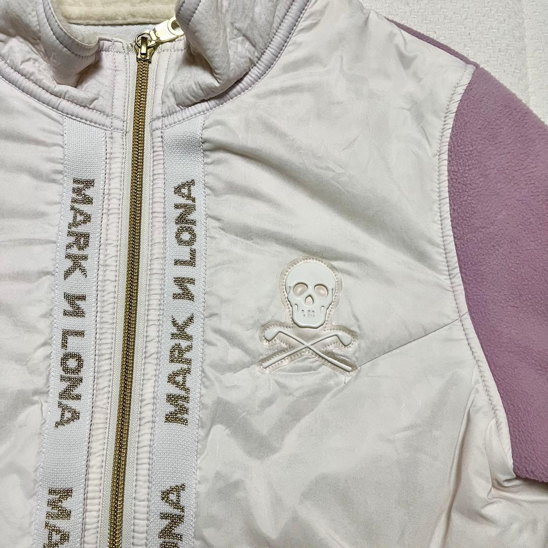 MARK&LONA ハイブリッド ダウン フリース 切り替え ジャケット スカル
