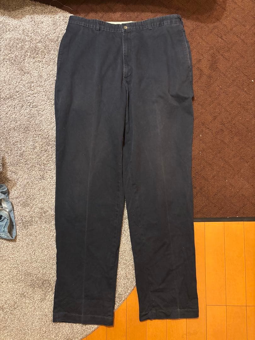 む*つ様 90s Polo Chino ネイビーブラック 2タックチノトラウザー