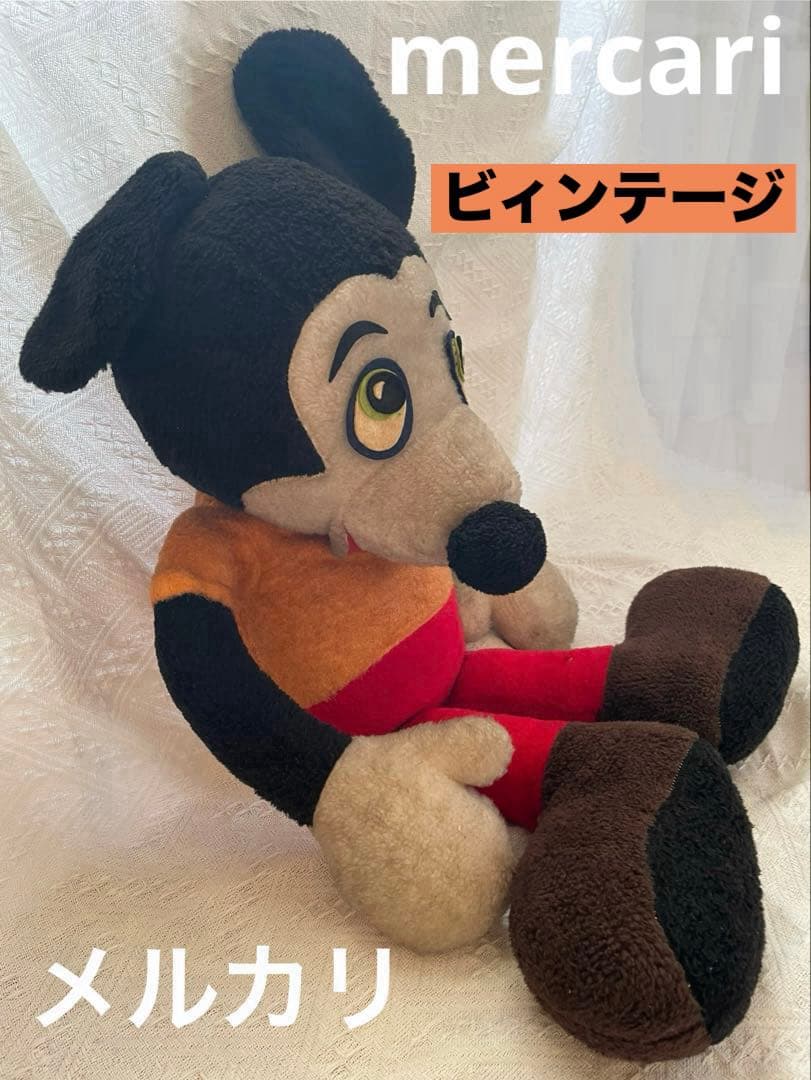 【希少】ビィンテージ　ミッキー マウス　特大ぬいぐるみ　1970年代〜80年代