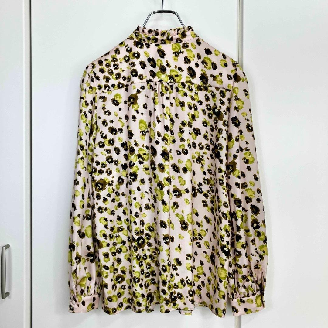 24SS アナイ レオパードプリントスタンドフリル ブラウス サイズ36