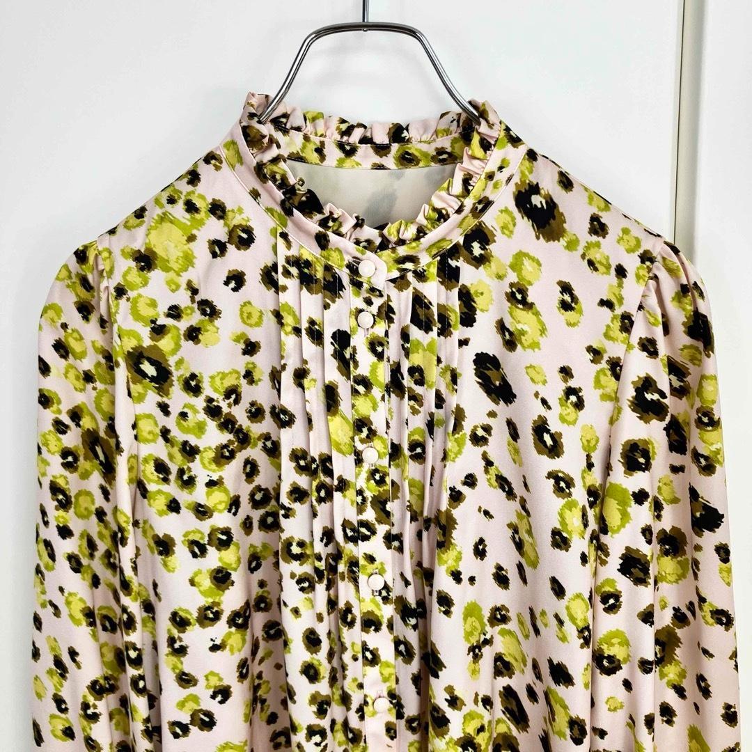 24SS アナイ レオパードプリントスタンドフリル ブラウス サイズ36