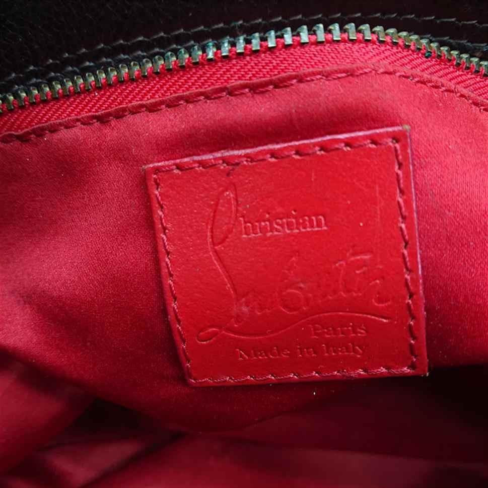 ★クリスチャンルブタンレオパード柄 レザー チェーンショルダーバッグ レディース