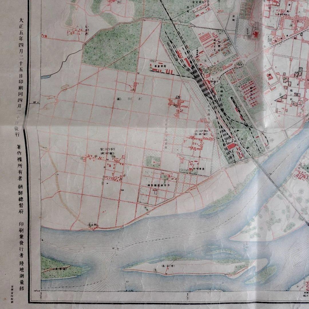 平壌(ピョンヤン)古地図 大判 1/10000