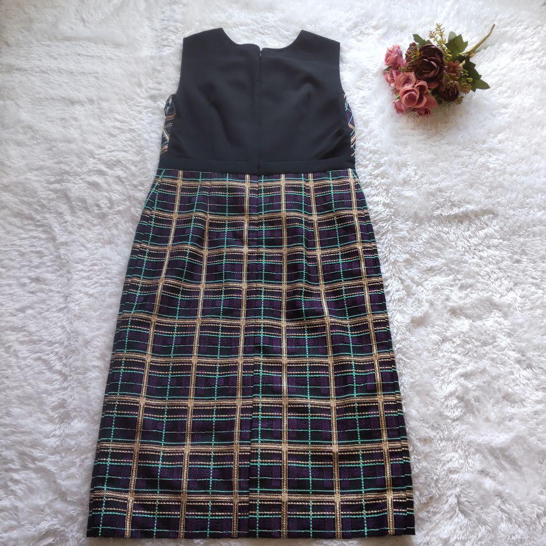 【新品】グレースコンチネンタル チェック レース ワンピース 38