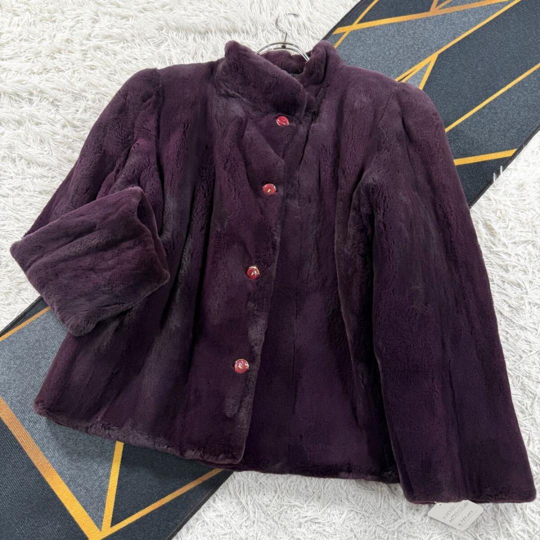 未使用品【定価75万】プラクトミンク ジャケット パープル ファーコート XL