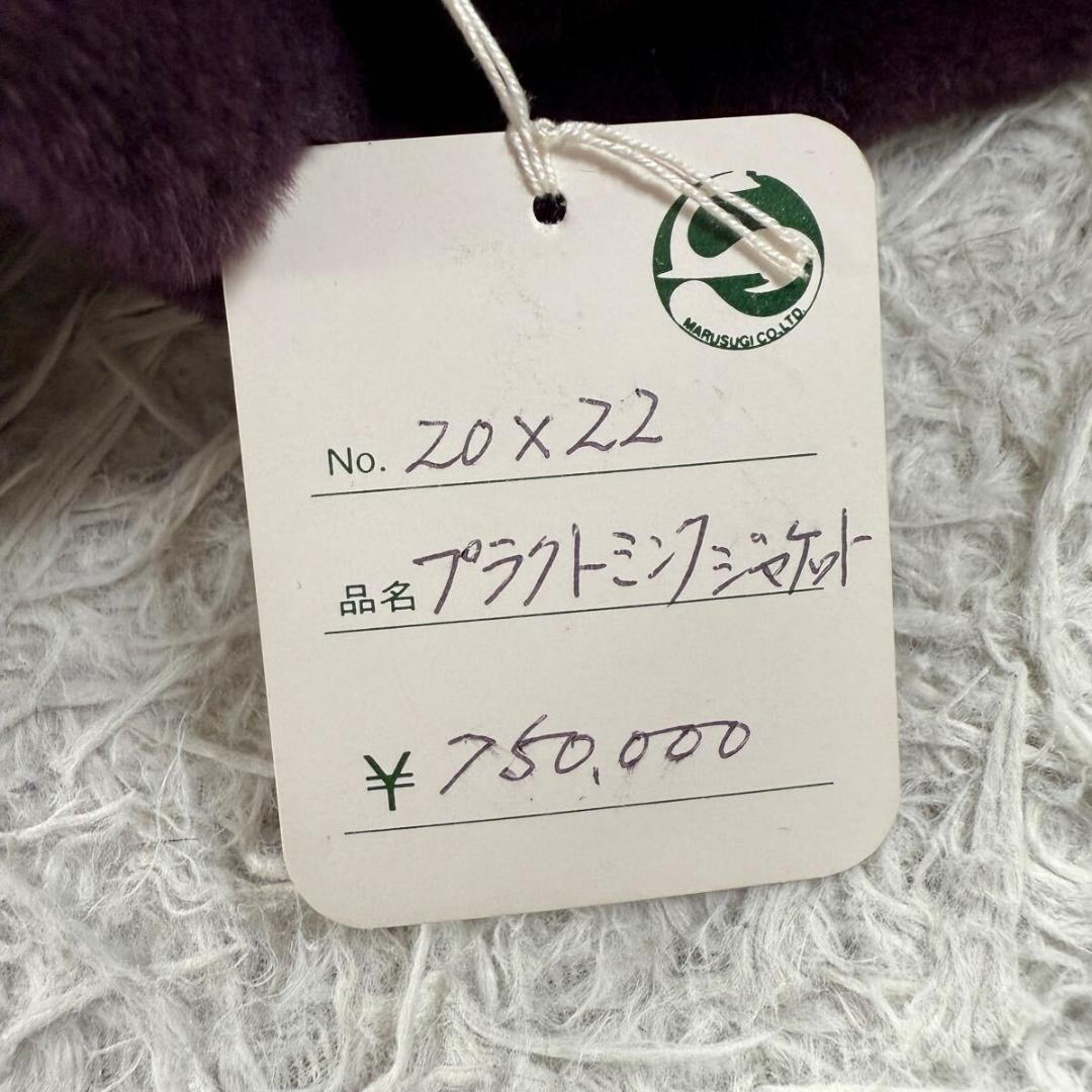 未使用品【定価75万】プラクトミンク ジャケット パープル ファーコート XL