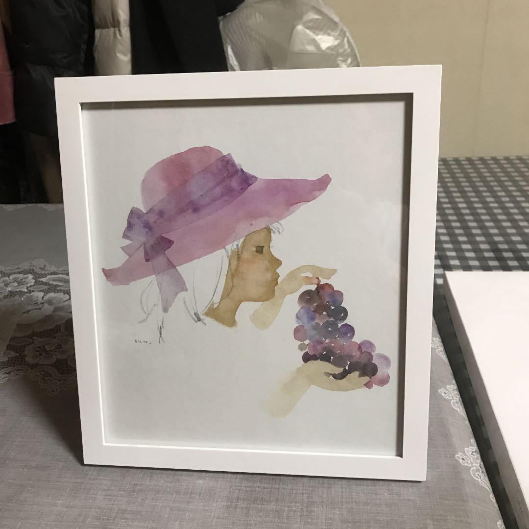いわさきちひろ 水彩画 新品 美品