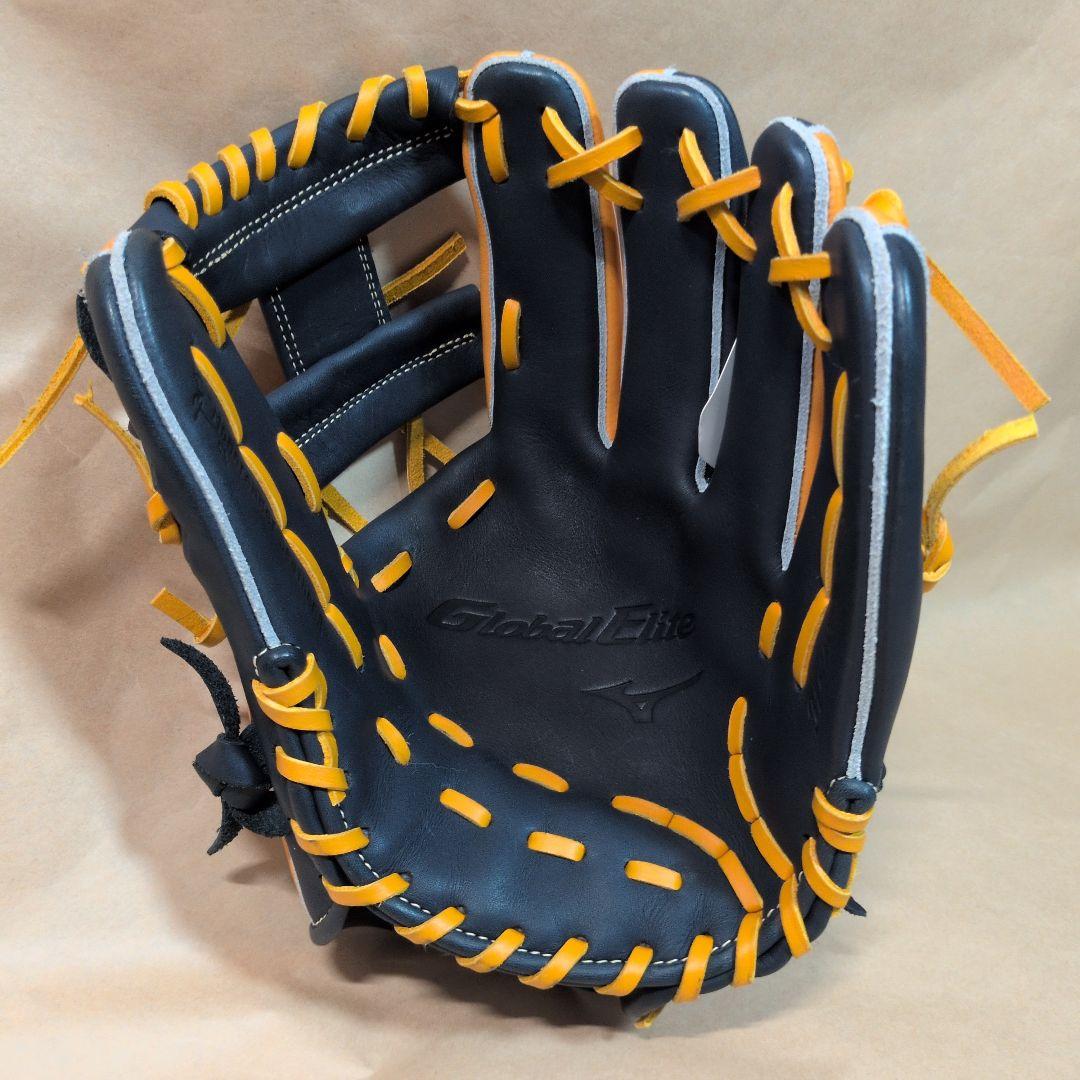 ミズノ:右投げ用:軟式用グラブ:内野手用:サイズ9:DブルーXオレンジ