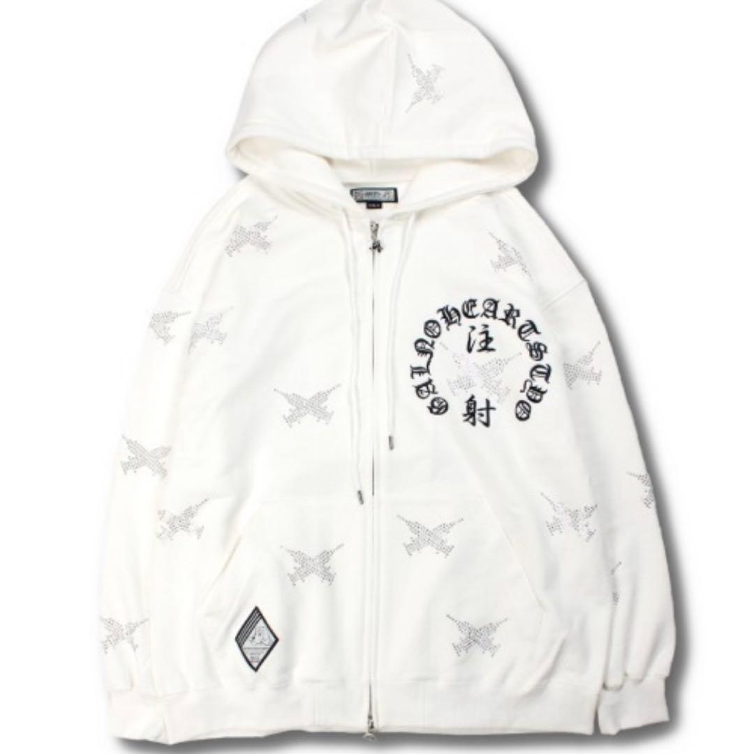 GALFY ガルフィー ピカピカ注射器パーカー 白 オフホワイト 中型犬 L