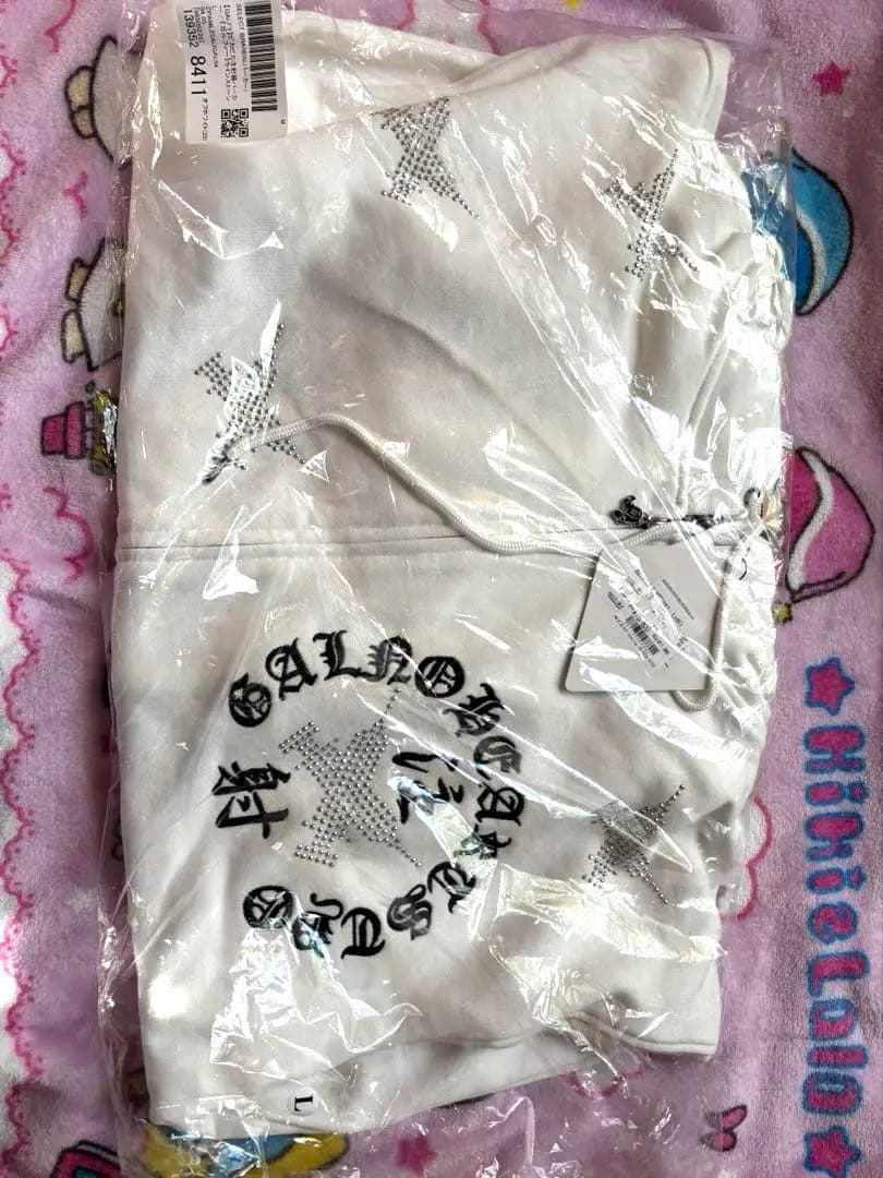 GALFY ガルフィー ピカピカ注射器パーカー 白 オフホワイト 中型犬 L