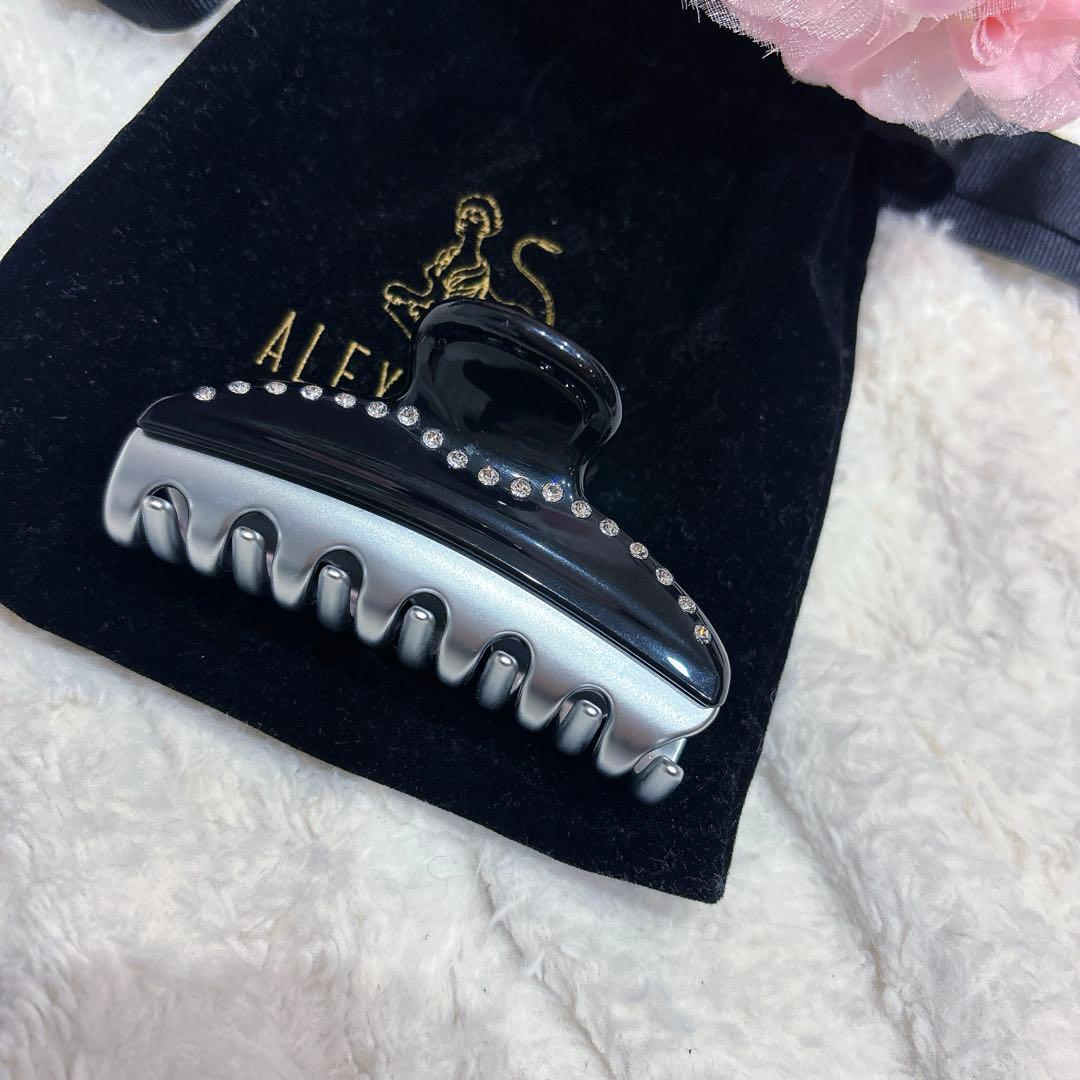 アレクサンドル ドゥ パリ　ヴァンドームクリップM 黒 シルバー