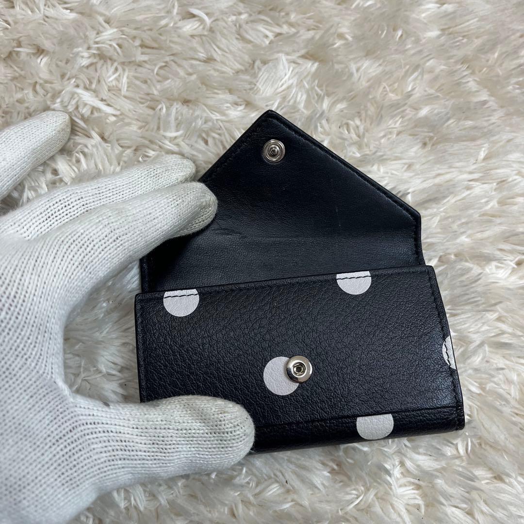 バレンシアガ　BALENCIAGA キーケース　6連フック　ドット　水玉　レザー