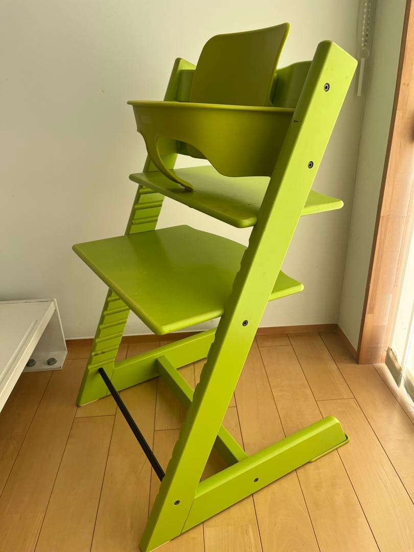 STOKKE TRIPP TRAPPトリップトラップ廃盤グリーンベビーセット付き