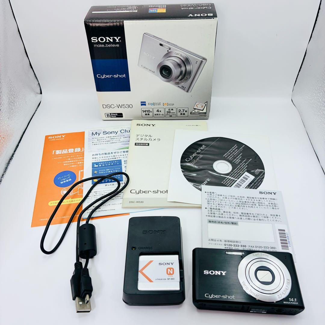 箱付き SONY Cyber-shot DSC-W530 デジカメ ブラック