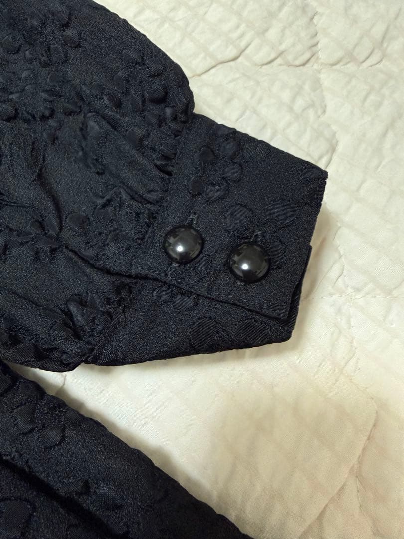 セールOHGA ブラックフリルブラウス フリーサイズ