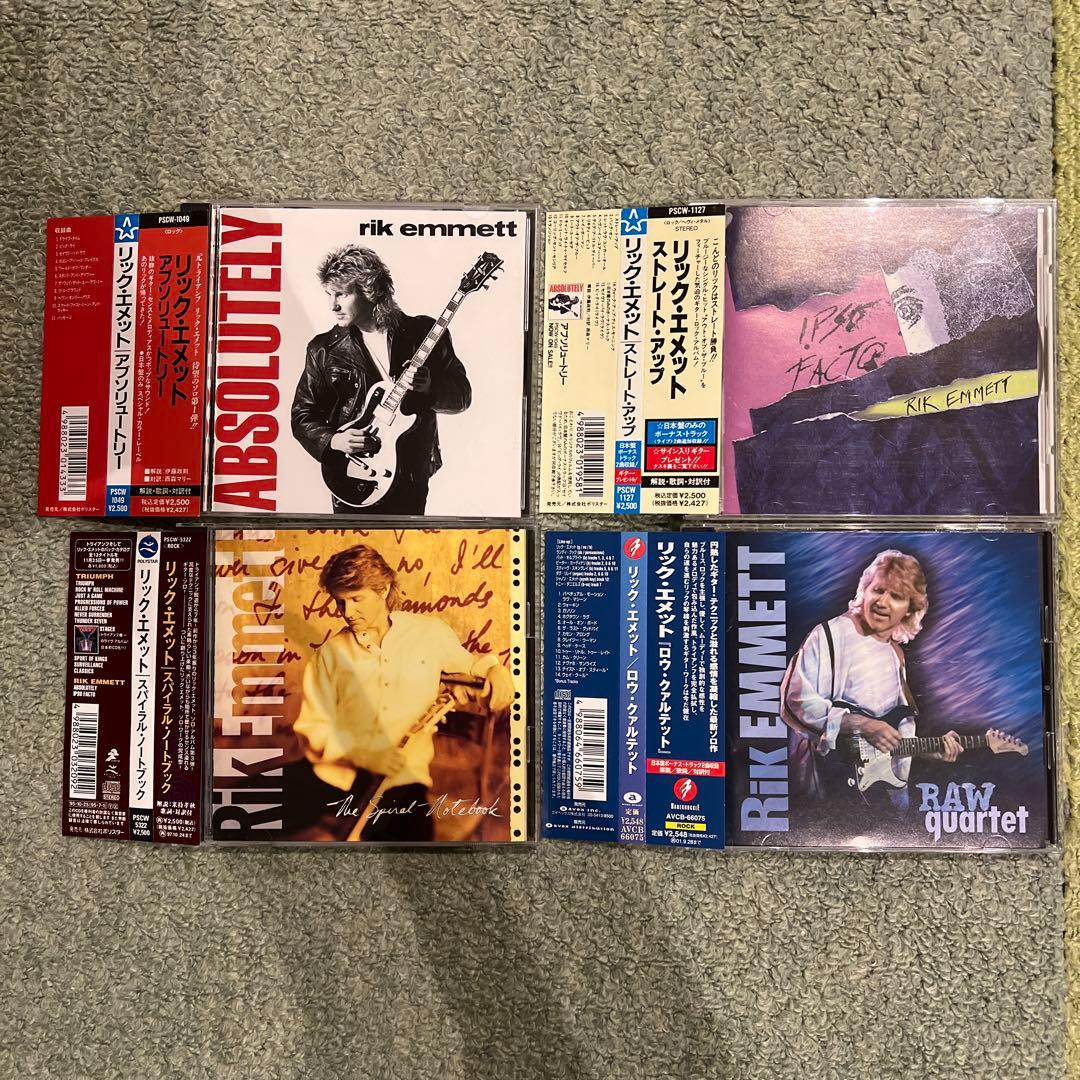 TRIUMPHのG、Rik Emmett 国内初回帯付アルバム4枚セット