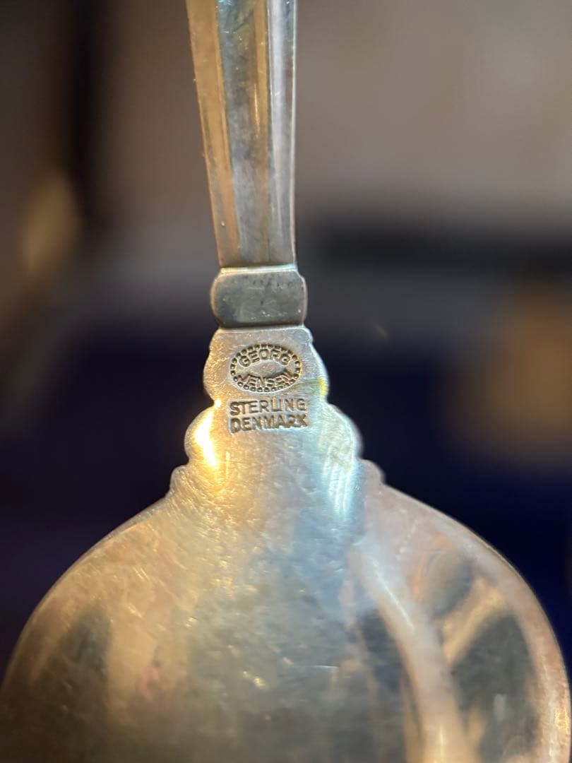 純銀ティースプーン　ジョージジェンセン エコーン 5本 Mappin&Webb箱