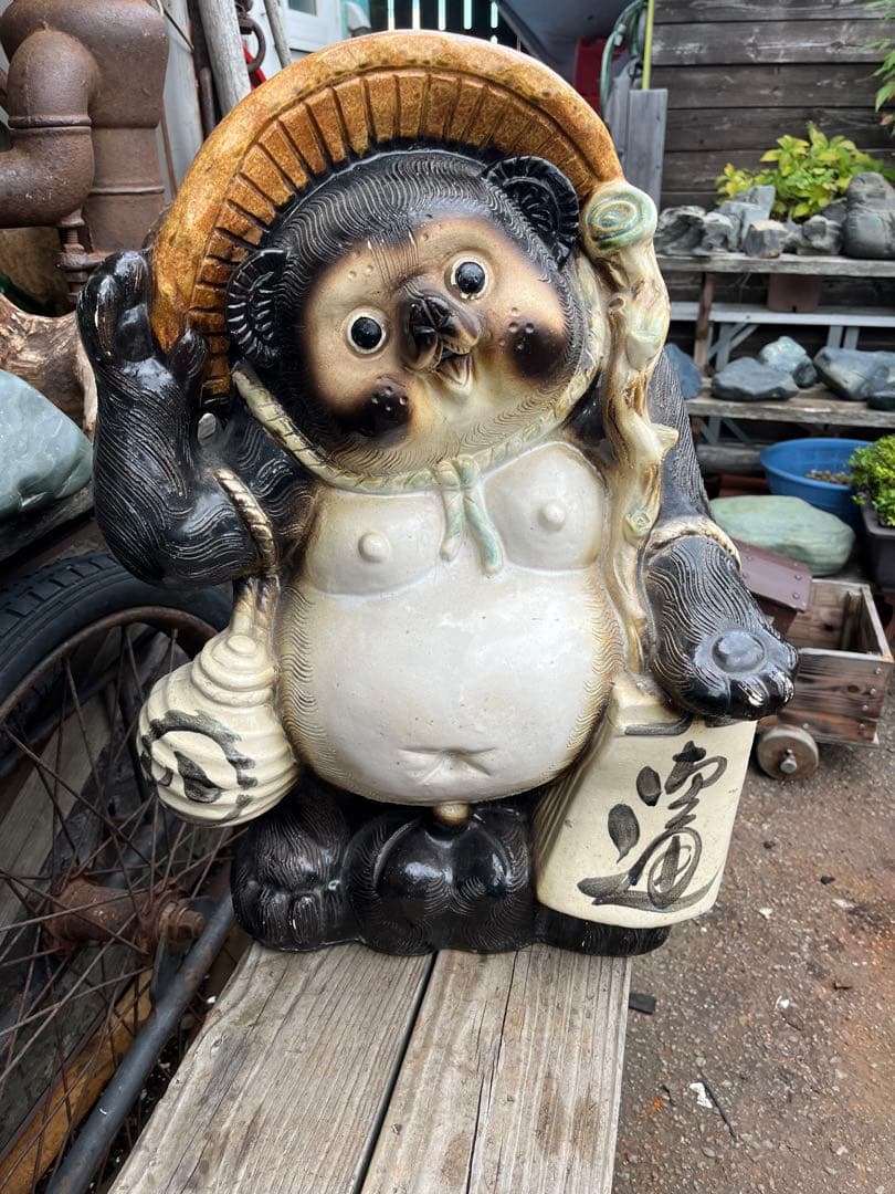 shota たぬきの置物、たぬき55センチ、たぬきの傘立て置物、傘立て、