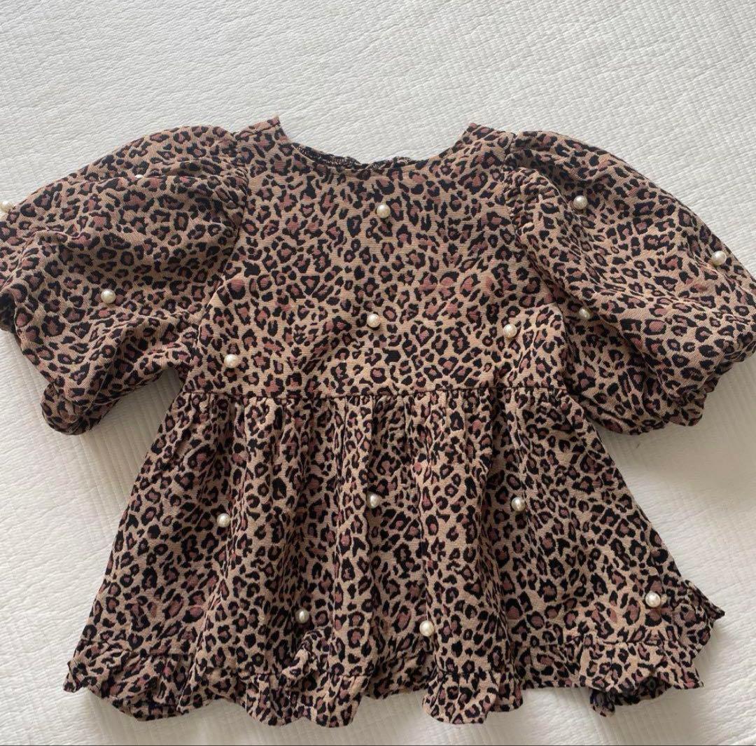 MARRY ME ヒョウ柄 パフスリーブチュニック マリーミー