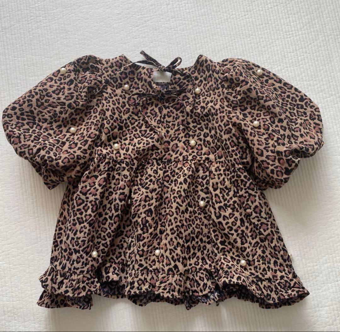 MARRY ME ヒョウ柄 パフスリーブチュニック マリーミー