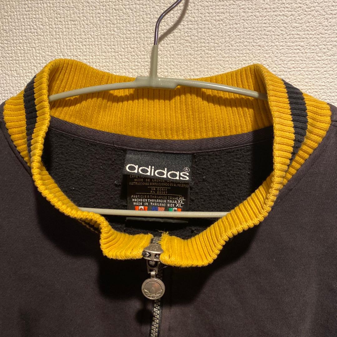 90s adidas アディダス 刺繍ワンポイントロゴ 肉厚スウェット XL