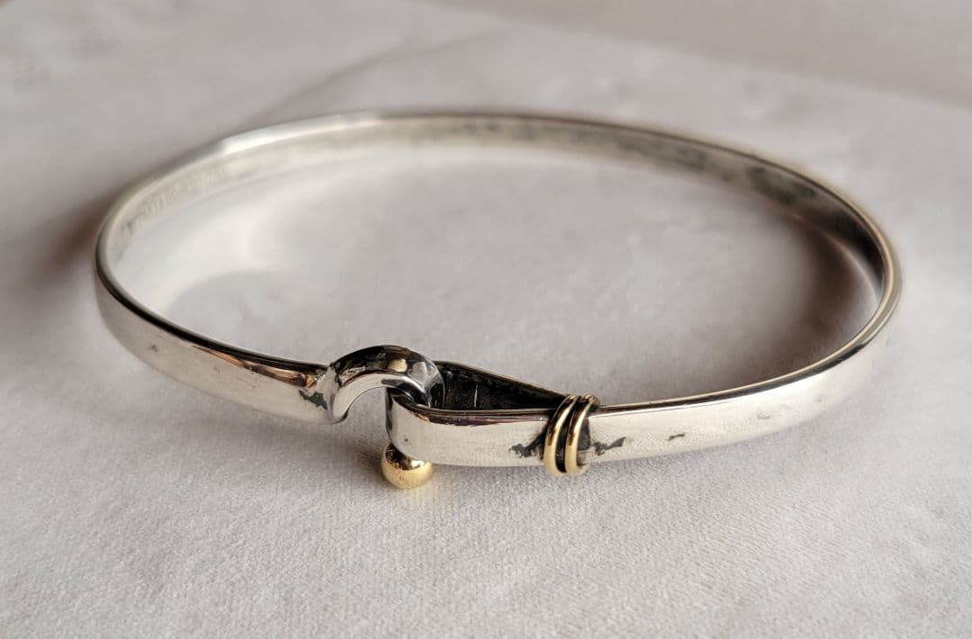 ティファニー SV925/18K フックバングル