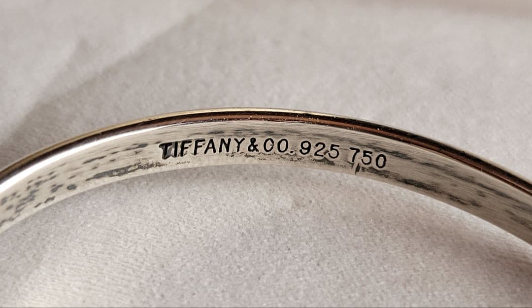 ティファニー SV925/18K フックバングル