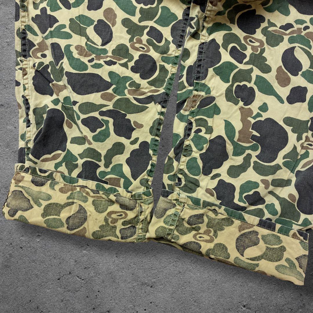 50s60sダックハンターカモW33ベイカーパンツ YKK 片爪ハンティング