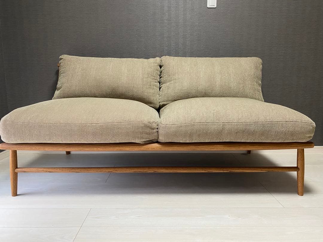 【美品】MOMO NATURAL クラウドソファー　２人掛け