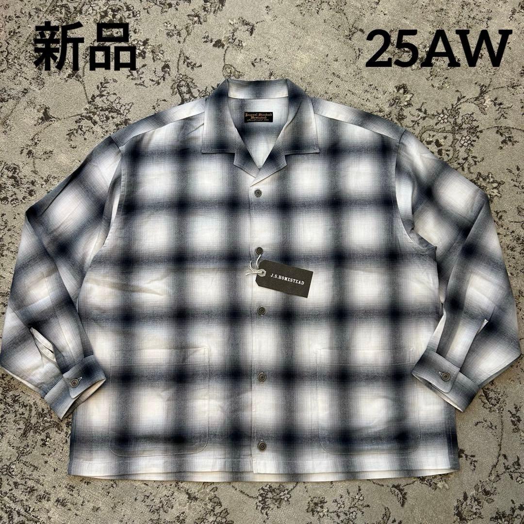 25年製　J.S.stead リラックス　オンブレオープンカラーシャツ