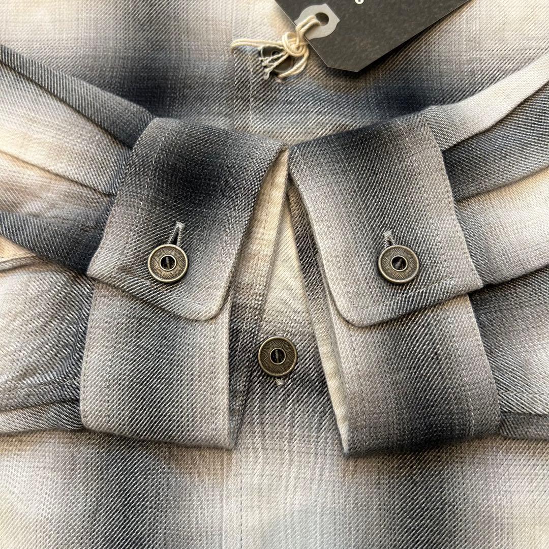 25年製　J.S.stead リラックス　オンブレオープンカラーシャツ