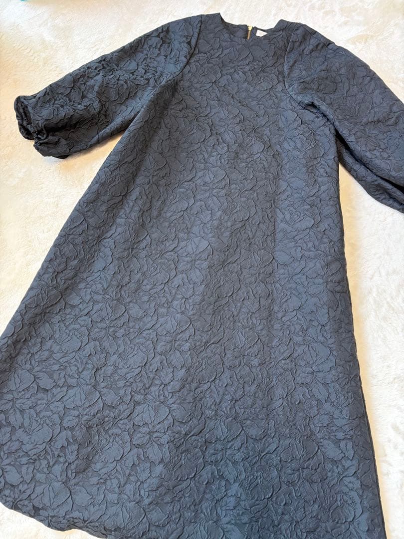 美品✨【デミルクスビームス】ジャガードAライン　フレア　ワンピース36