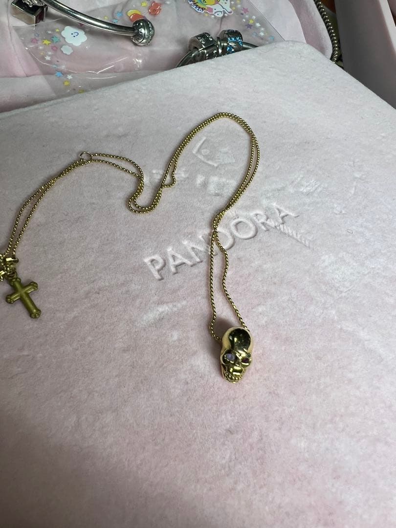 コク 初貝仁美 スカルネックレス k18