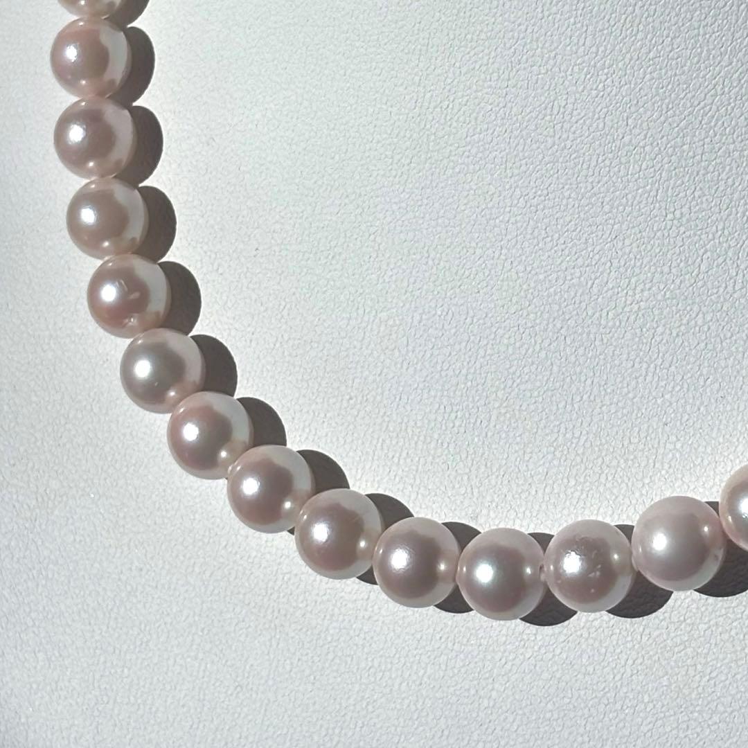 大珠8.5mm✨オーロラ干渉色◎アコヤ真珠ネックレス オールノット仕上 冠婚葬祭