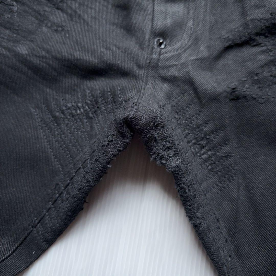 パンツ semantic 00s y2k coating repair denim