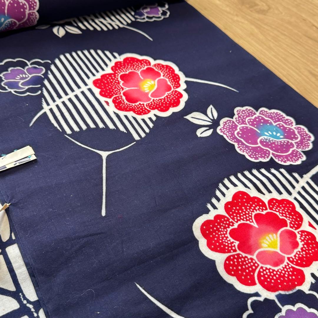 C格安 リメイク用　素材　 まとめ売り　着物　和服　10点　本染　浴衣　反物　紫