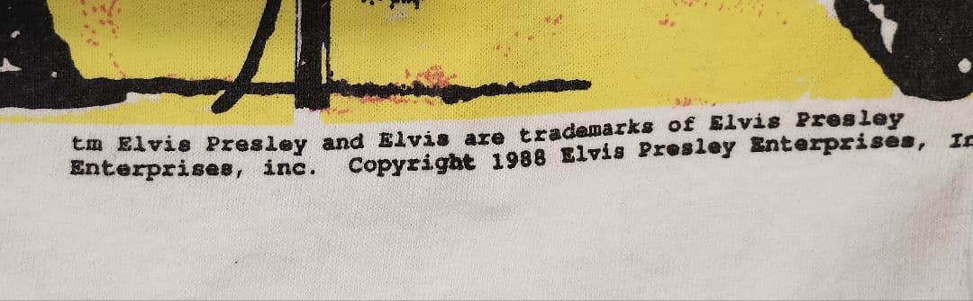 エルビス・プレスリー 1988 R&Rビンテージ モノクロカラー Tシャツ XL