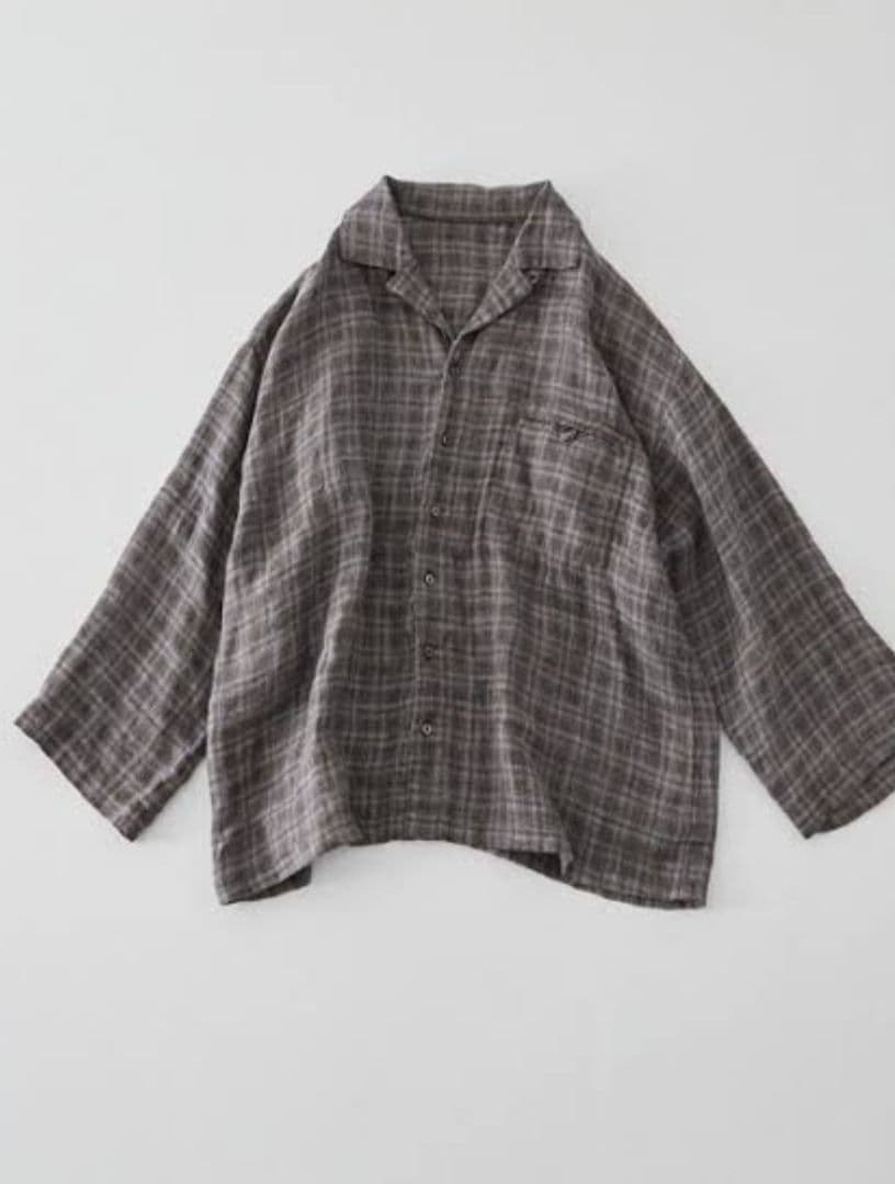 nest Robeネストローブ トラッドリネン チェックシャツ