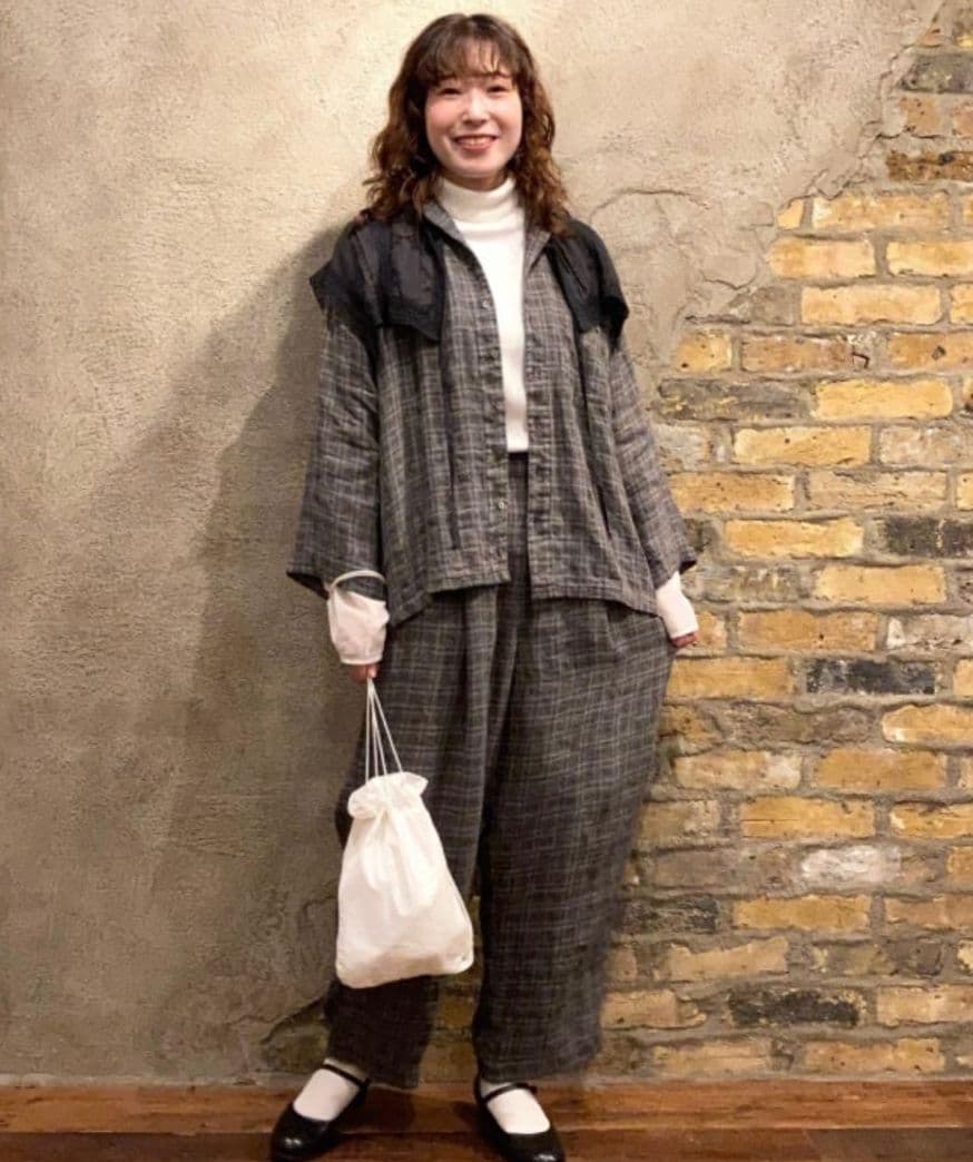 nest Robeネストローブ トラッドリネン チェックシャツ