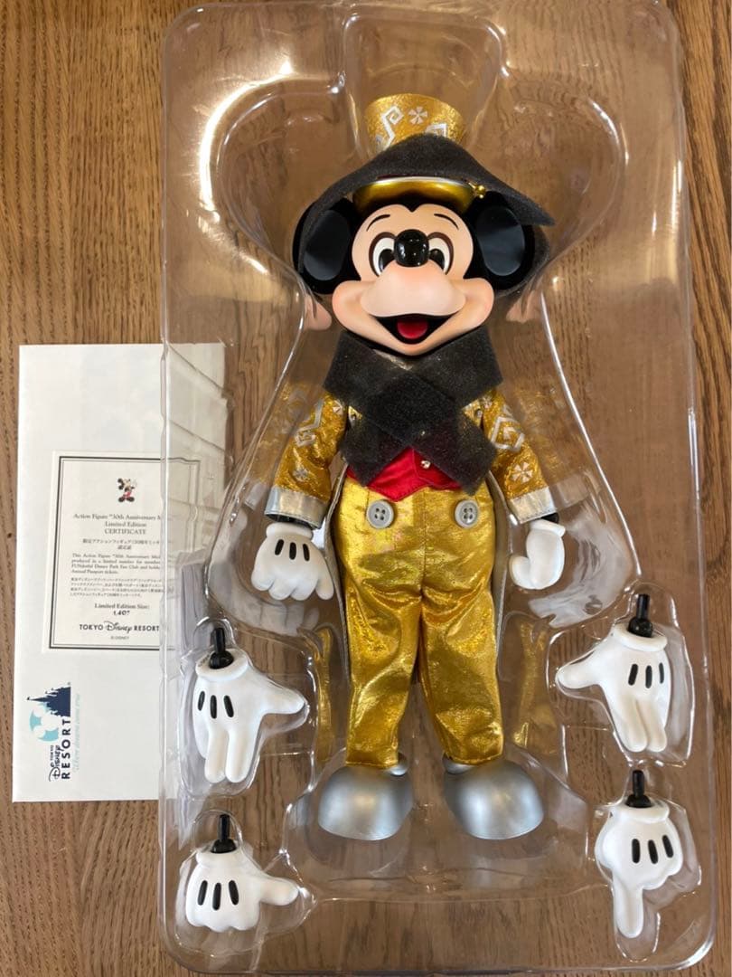 ディズニー　30周年 ミッキーマウス アクションフィギュア　金コス