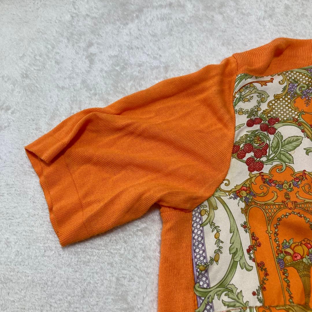 希少　エトロ　シルク100% 総柄アンサンブル　カーディガン＆Tシャツ2点セット