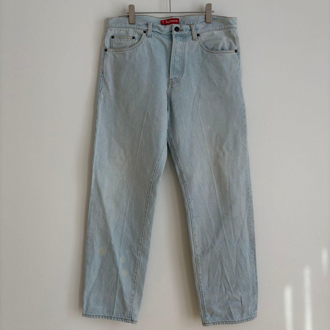 シュプリーム　デニム　スターロゴ　ワンポイント　レギュラーフィット 34サイズ